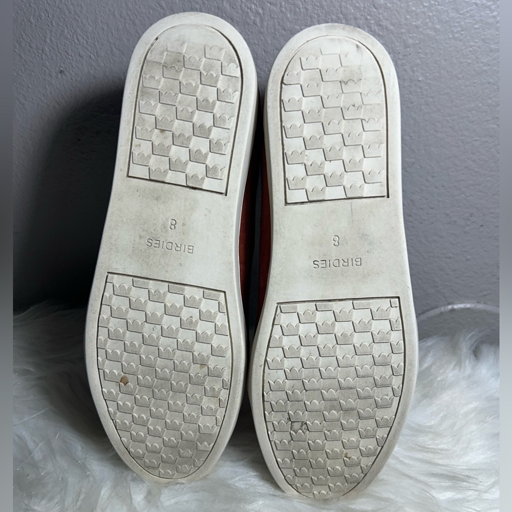 Birdies The Swift Slip-On Sneaker Suede Leather Flats Nutmeg Orange Size - Picture 9 of 9